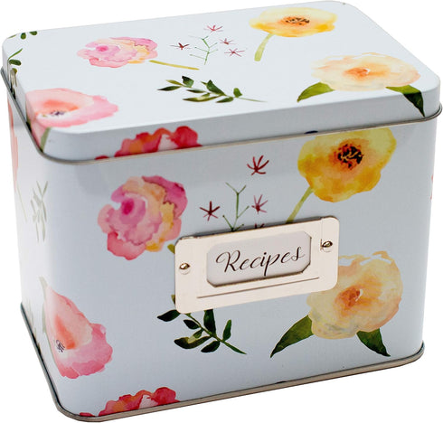 Heart&Berry Recipe Box With Cards And Dividers - Includes 24 4x6 Recipe Cards And 12 Dividers - Recipe Cards And Box Set - Compatible With Standar...