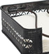Stonebriar Industrial Black Graphite Metal Table Top Napkin Holder, Decorative Napkin Tray for Dining Table and Kitchen, Unique Tissue Dispenser f...