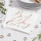 Ginger Ray Best Day Ever Rose Gold Paper Napkins Pack Of 20 - Beautiful Botanics...