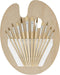 U.S. Art Supply 12-Piece Artist Paint Brush Set with 9" x 12" Wood Painting Palette - 12 Premium Round & Flat Bristle Paintbrushes - Fun Kids, Adu...