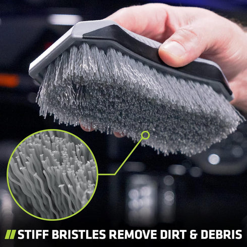 VIKING Carpet Cleaning and Scrub Brush for Floor Mats, Cleaning Brush for Car Interior and Home, Grey, 6.4 x 2.8 x 1.8 Inch...