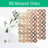 800 PCS 1-40 Number Stickers, Water/Oil/Tear Resistant Rustic Wooden Style Number Labels, Remove without Residue for Indoor, Outdoor, Office, Clas...