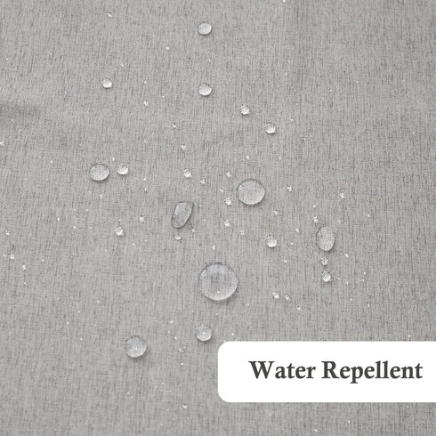 YISURE Linen Textured Short Cafe Tier Curtain, Waterproof Grey Basement Window Curtains Rod Pocket Over Sink for Kitchen Bathroom Farmhouse Laundr...