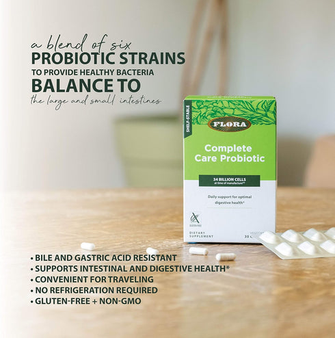 FLORA - Complete Care Probiotic, Shelf-Stable, 34 Billion CFU, 30 Count...