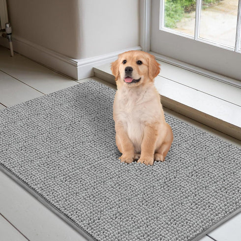Mud Mats for Dogs Large Soft Microfiber Dog Mat for Muddy Paws Absorbent Dog Door Mat with Non Slip Backing Dog Rugs for Muddy Paws Quick Dry Mud ...