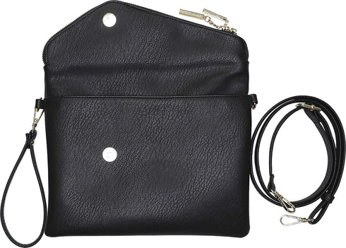 B BRENTANO Fold-Over Envelope Wristlet Clutch Crossbody Bag with Tassel Accents...