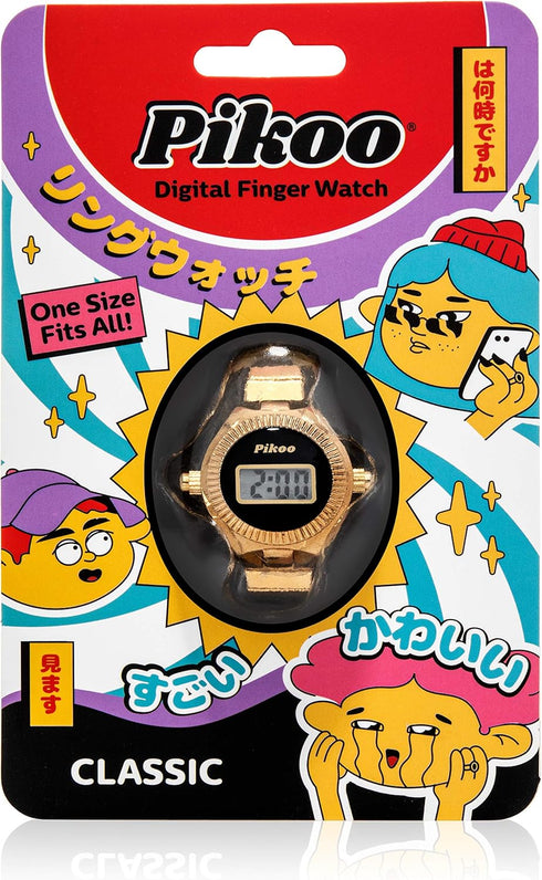 Unisex Digital Ring Watch w/Made in Japan Movement, One Size Fits All (Classic Black)...