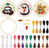 WATINC Embroidery Kits for Beginners 3 Cross Stitch DIY Kits with Embroidery Fabric Patterns Hoop Threader Instruction Needlepoint Starter Kits Ed...