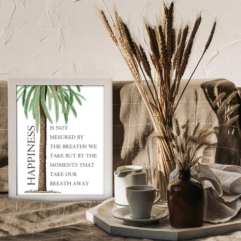 Posterizer 1 pcs-Happiness, positive quote-Motivational & Inspirational Art-Gift for Couples boyfriend girlfriend Husband Wife-Living Room Bedroom...