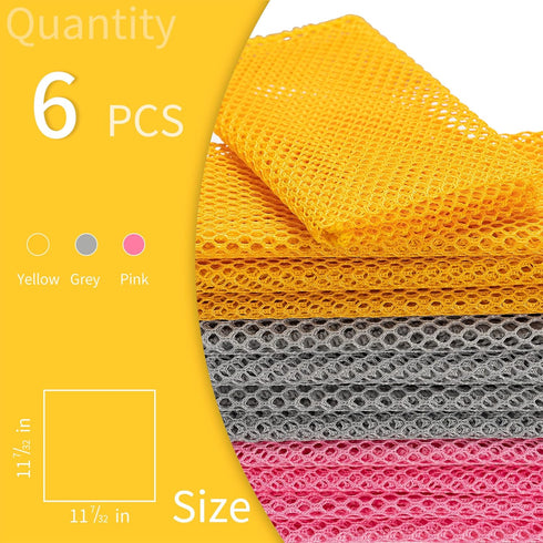 6Pcs Dish Wash Net,Innovative Mesh Cloth,Ultra Non-Scratch Dish Rags for Washing Dishes,100% No Odor/Quick Dry,Perfect Scrubber,Dish Sponges for W...