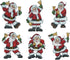 Design Works Crafts Santa with Bells, 14 Ornament Set of 6 Counted Cross Stitch Kit, Mixed...