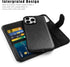 for iPhone 14 Pro Max Wallet Case,Detachable Flip Folio Cover RFID Blocking 4 Card Slots Holder Premium PU Leather Magnetic Kickstand Protective P...