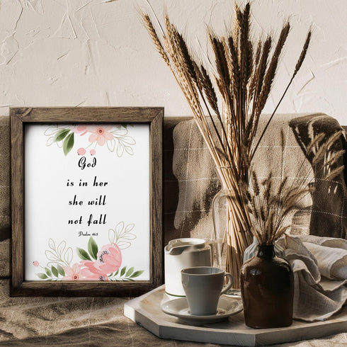 Posterizer 1 pcs-God is Within Her-Bible verse-Religious Posters-Motivational & Inspirational Art-Gifts for Christians-Gift for Daughter, Son, Kid...