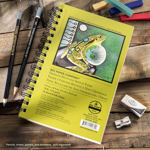 Bee Paper - 5.5"x 8.5" Premium Recycled Sketching Paper Pad, 50 Sheets...