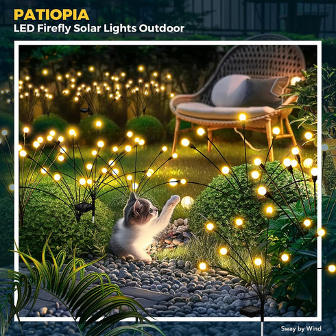 Solar Garden Lights, 20 LED Firefly Garden Lights Solar Outdoor, Solar Lights for Outside Sway by Wind,Solar Lights Outdoor Waterproof for Christm...