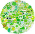 100 Pcs Green Stickers Pack for Teens Girls Boys, Girl's Green Aesthetic Stickers, Cute Green Stickers, Waterproof Vinyl Stickers, Vsco Stickers f...
