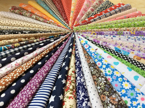 50pcs 8 x 8 Inch Premium Cotton Craft Fabric Bundle Squares Patchwork Lint DIY Sewing Scrapbooking Quilting Dot Pattern Artcraft...