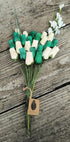 St. Patrick's Day Green and White Flower Bouquet Closed Bud Roses (2 Dozen)...