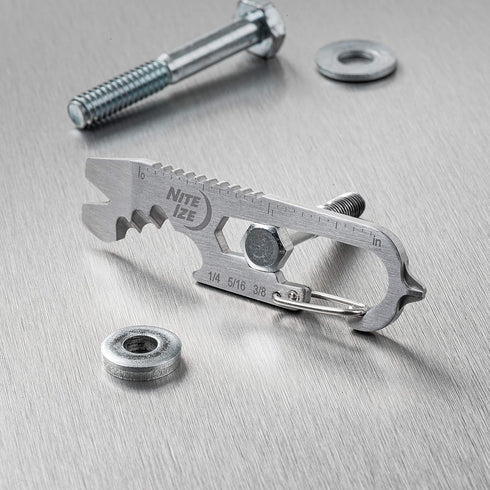 Nite Ize KMTSE-11-R3 DoohicKey Keychain Multi Tool, 1 Count (Pack of 1), Stainless Steel...