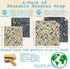 4-Pack Reusable Beeswax Wraps with Produce Bag & 2 Beeswax Bars...