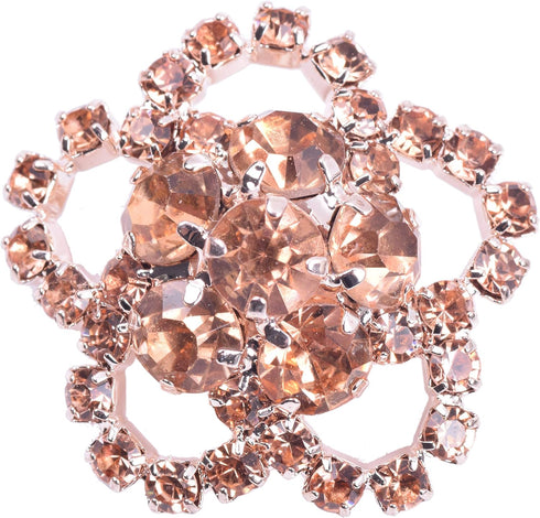 KAOYOO 10Pcs Crystal Rhinestone Flowers Embellishments Buttons Sew on Buttons for DIY,Decoration(23mm)...