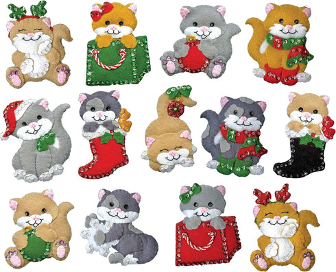 Design Works Crafts Holiday Cats Felt Ornament Kit......