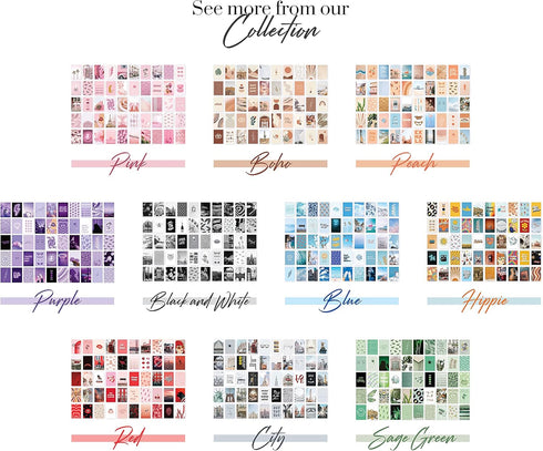 HAUS AND HUES Aesthetic Wall Collage Kit for Teens - Hippie Posters and Aesthetic Pictures for Wall Collage | Photo Wall Collage Kit Retro Photo C...