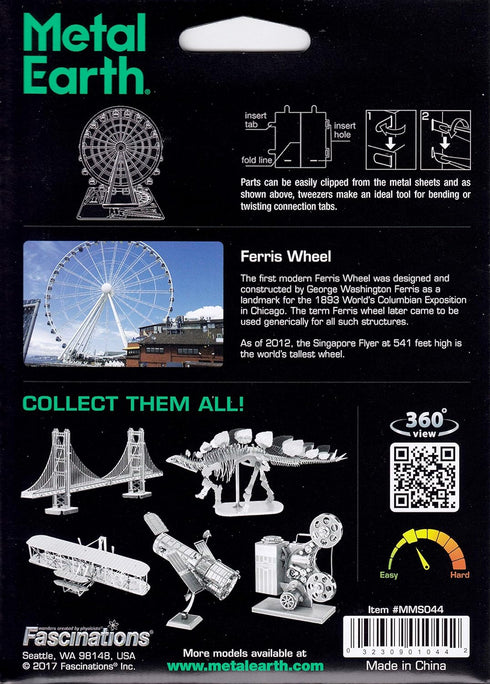 Metal Earth Ferris Wheel 3D Metal Model Kit Fascinations...