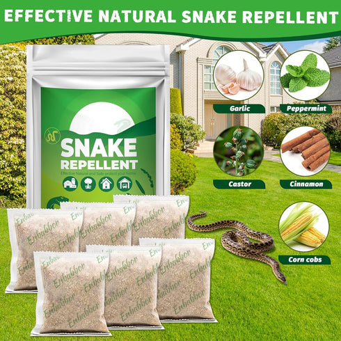 10Pouches Natural Snake Repellent for Yard Powerful, Snakes Repellent Pet Safe Outdoor, Snake Deterrents for Outside and Get Rid of Snakes, Rattle...