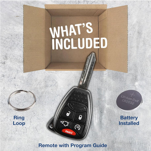 KeylessOption Key Fob Replacement for 2006 2007 2008 2009 2010 2011 2012 2013 2014 Chrysler 200 Aspen Dodge Durango Jeep Cherokee Commander Remote...