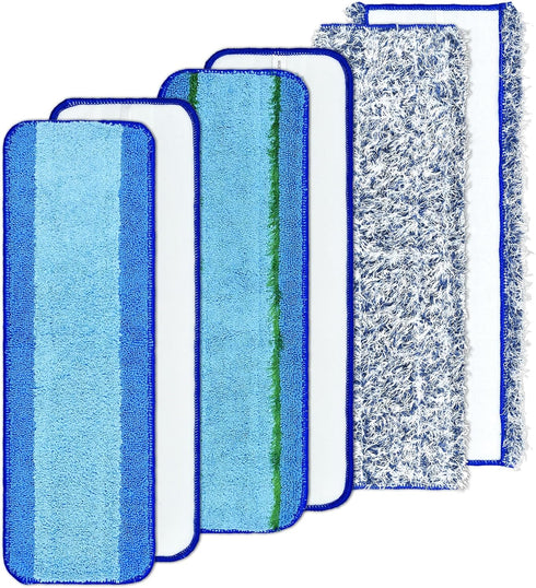 6 Pack Microfiber Cleaning Replacement Pad for Bona Mop,Washable Reusable Microfiber Cleaning Mop Pad for Hardwood Floor,Wet Dry Use,2 Deep Cleani...