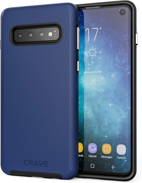 Crave Dual Guard for Samsung Galaxy S10 Case, Shockproof Protection Dual Layer Case for Samsung Galaxy S10 - Navy...