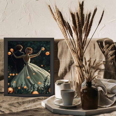 Posterizer 1 pcs-vintage style couple's night out Valentine's day scene -2-Romantic Art-Holiday Poster Collection-Gift for Couples boyfriend girlf...