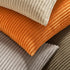 MIULEE Fall Decorative Throw Pillow Covers 24x24 Inch Set of 2 Soft Striped Corduroy Euro Pillow Shams for Couch Living Room Sofa Car Orange....