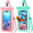 Gritin Waterproof Phone Pouch,2Pack IPX8 Waterproof Phone Case Bag for Swimming,Adjustable Lanyard Underwater Phone Dry Bag for iPhone 15 14 13 12...