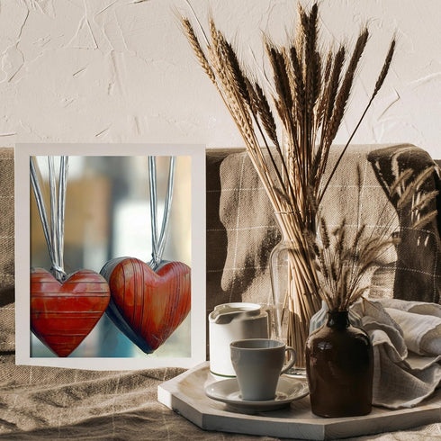 Posterizer 1 pcs-Valentine's day couples heart lockets design-Romantic Art-Holiday Poster Collection-Gift for Couples boyfriend girlfriend Husband...
