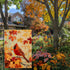 Fall Cardinal Garden Flag, Thanksgiving Red Bird Maple Leaf Garden Flag, Autumn Yard Home Decor Welcome Flag, 12x18 Inch Double Sided Burlap, Outd...