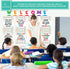 Decorably Welcome Posters for Classroom - 15 Confetti Classroom Decor, Confetti Themed Classroom Decorations, Welcome Sign for Bulletin Board, Con...