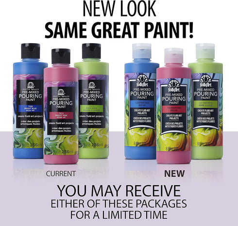 FolkArt Pre-Mixed Acrylic Pouring Paint, 8 oz, Aqua...