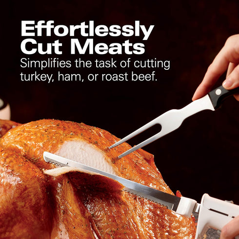 Hamilton Beach Electric Knife Set for Carving Meats, Poultry, Bread, Crafting Foam & More, Reciprocating Serrated Stainless Steel Blades, Ergonomi...