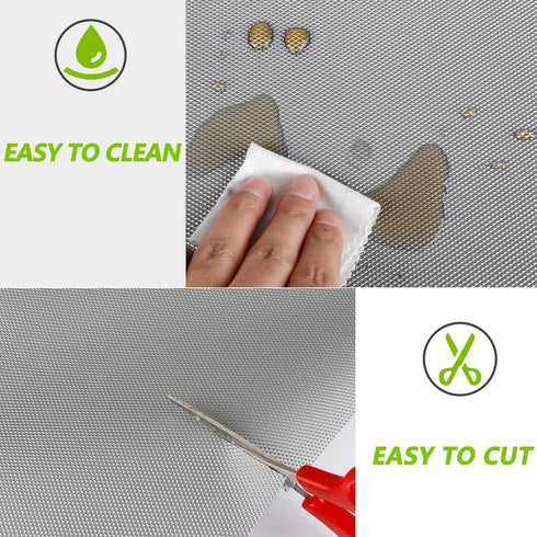 Kitchen Shelf Liner Drawer Liners, Non-Adhesive Refrigerator Liners Waterproof Fridge Mats with Strong Durable Kitchen Cabinets Mat for Drawers, S...