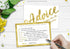 50 Wedding Advice Cards & Well Wishes for the Bride and Groom - Bridal Shower Games, Wedding Games, Wedding Decorations, Wedding Guest Book Altern...