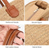 Hommtina Straw Bag Womens Straw Beach Bag Crossbody Shoulder Bags Vacation Purse Straw Purse for Summer...