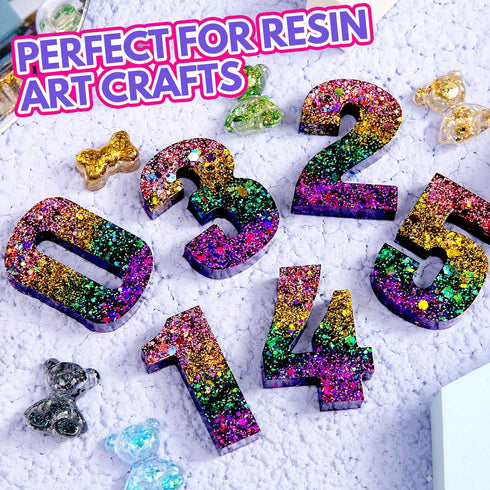 LEOBRO Holographic Chunky Glitter, Set of 32 Colors, Craft Glitter for Resin, Crafts Tumblers Nails Body, Christmas Halloween Sequins Flakes for A...
