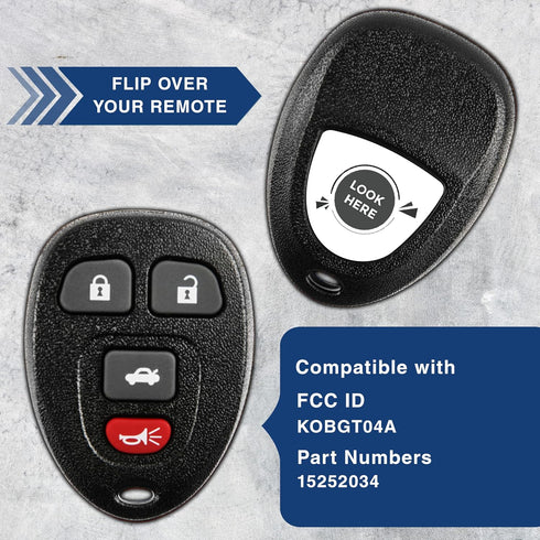 2X KeylessOption Key Fob Replacement for 2005 2006 2007 2008 2009 2010 2011 2012 Buick Lacrosse Chevrolet Chevy Cobalt Malibu Pontiac G5 G6 Grand ...