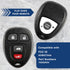 2X KeylessOption Key Fob Replacement for 2005 2006 2007 2008 2009 2010 2011 2012 Buick Lacrosse Chevrolet Chevy Cobalt Malibu Pontiac G5 G6 Grand ...