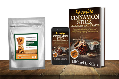 Organic Ceylon Cinnamon Sticks, 8 oz | Fair Trade Sourced Ceylon Cinnamon Sticks From Sri Lanka, Gluten Free | Organic Spice for Tea, Baking & Coo...
