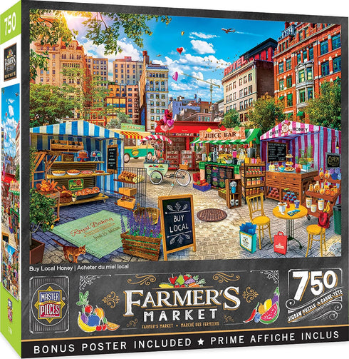 Masterpieces 750 Piece Jigsaw Puzzle for Adults and Family - Buy Local Honey - 18"x24"...