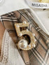 Lucky Number Five Rhinestone Bling Celebrity Fashion Jewelry Designer Inspired Statement Pin for Women...