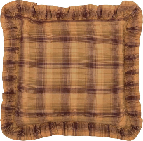 VHC Brands Prescott Plaid Cotton Rustic Square Pillow 16x16 Filled Bedding Accessory, 16" x 16"...